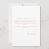 Script Gold & White Verloving Announcement Kaart (Achterkant)