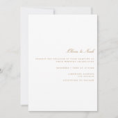 Script Gold & White Wedding Invitation Kaart (Voorkant)
