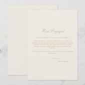 Script Goud & Ivoorkleurige Trouwkaart Aankondiging (Voorkant / Achterkant)