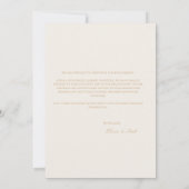 Script Goud & Ivoorkleurige Trouwkaart Aankondiging (Achterkant)