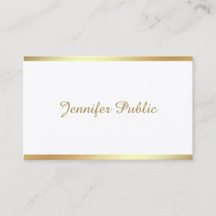 Script Gouden Calligrafie Elegant Slim Modern Visitekaartje