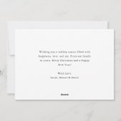 Script Gouden Kerstfoto Nautische Zeilboten Feestdagenkaart (Achterkant)