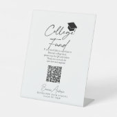 Script Graduation Cap College Fund Reclamebord Met Voetstuk (Voorkant)