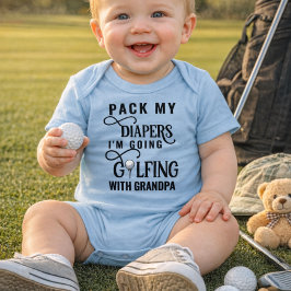 Script Grandpa's Golfing Buddy Baby Bodysuit