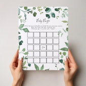 Script Green Foliage Baby Bingo Shower Game