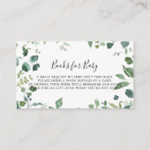 Script Green Foliage Baby shower Boekaanvraag Informatiekaartje (Voorkant)