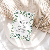 Script Green Foliage Sweet 16 Birthday Party Kaart