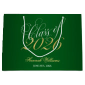 Script Green Gold Klasse van 2024 Afstuderen Groot Cadeauzakje (Voorkant)