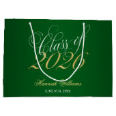 Script Green Gold Klasse van 2024 Afstuderen Groot Cadeauzakje (Achterkant)