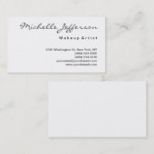 Script Grey Black White Grey Visitekaartje (Voorkant / Achterkant)