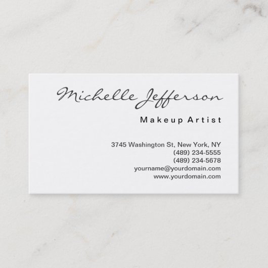 Script Grey Black White Grey Visitekaartje (Voorkant)