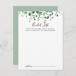 Script Groen Foliage Wedding Bucket List Kaarten