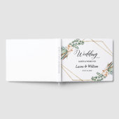 Script groen glitter Lijst bruiloft gastenboek (Volledig)