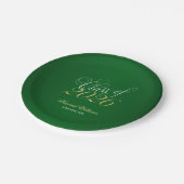 Script Groen Nep Goud 2025 Afstudeerfeest Papieren Bordje (Gekanteld)