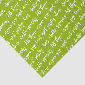 Script Groene Kruidennamen Tissuepapier (Detail)