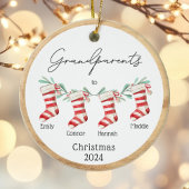 Script Grootouders naar Kerstmis Kousen Keramisch Ornament