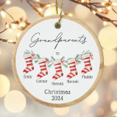 Script Grootouders naar Kerstmis Kousen Keramisch Ornament