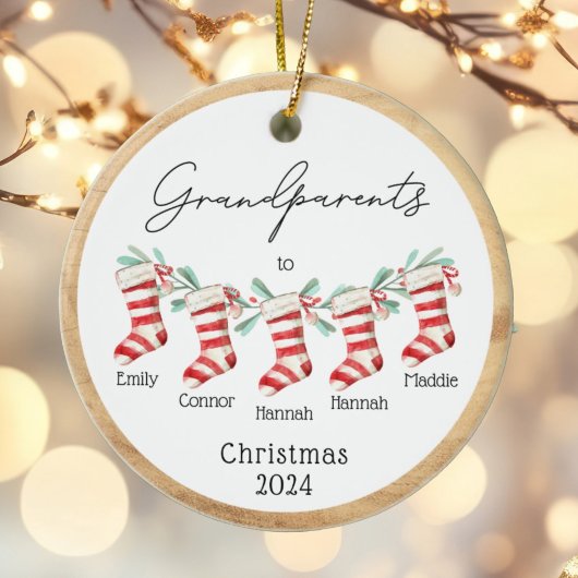 Script Grootouders naar Kerstmis Kousen Keramisch Ornament