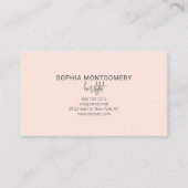 Script Hair Stylist Blush Pink Visitekaartje (Achterkant)
