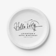 Script Hallo Veertig Minimalistische 40e Verjaarda