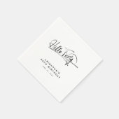Script Hallo Veertig Minimalistische 40e Verjaarda Servet (Hoek)
