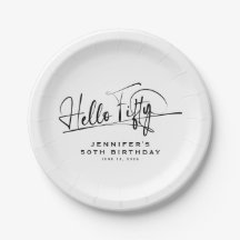 Script Hallo Vijftig Minimalistische 50e Verjaarda