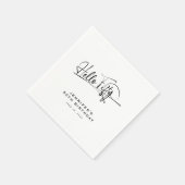 Script Hallo Vijftig Minimalistische 50e Verjaarda Servet (Hoek)