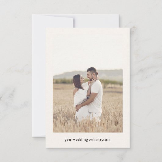 Script Hand getrokken Palmboom Tropische kleine br Save The Date (Achterkant)