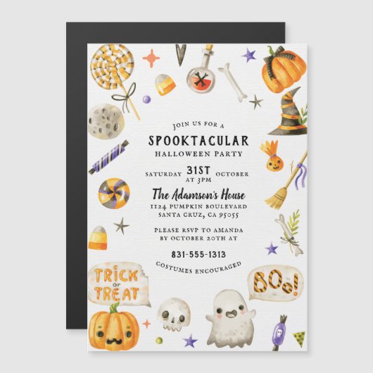 Script & Hand Painted Spooktacular Halloween Party (Voorkant / Achterkant)