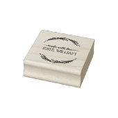 Script Handgemaakt met liefde door Naam Rubber Ste Rubberstempel (Stempel)