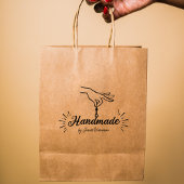 Script Handgemaakte Custom Business, Groot Rubberstempel