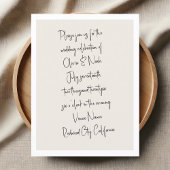 Script Handgeschreven Minimalistisch Bruiloft Brie Briefkaart