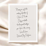 Script Handgeschreven Minimalistisch Bruiloft Brie Briefkaart<br><div class="desc">Vier de liefde met ons! Onze huwelijksuitnodiging legt de essentie van romance vast met alle tekst prachtig geschreven in modern schrift handgeschreven stijl. Elk woord danst over de pagina, nodigt u uit om ons te vergezellen als we onze reis samen beginnen. Van de hartelijke geloften tot de vreugdevolle viering, onze...</div>