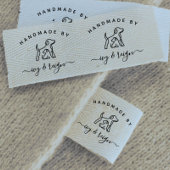  Script Handmade by Custom logo cut and sew  Grosgrain Lint