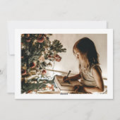 Script Handschrift Modern Prettig Kerstmis Foto Feestdagenkaart (Achterkant)
