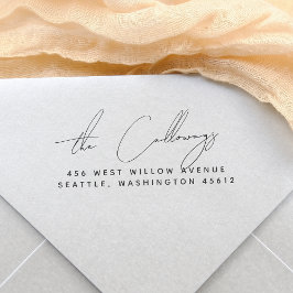 Script Handschriftnaam & Retouradres Rubberstempel