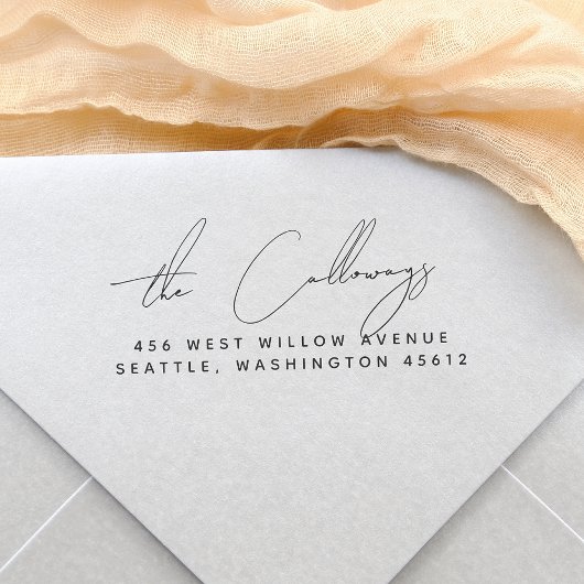 Script Handschriftnaam & Retouradres Rubberstempel