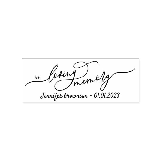 Script Handtekening Eenvoudig Ter liefdevolle heri Rubberstempel (Afrduk)