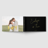 Script Handtekening Elegant Zwart Bruiloft Gastenboek (Volledig)