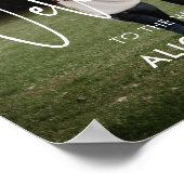 Script Handtekening Hart Welkom Trouwfoto Poster (Hoek)