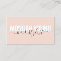 Script handtekening moderne perzik groen haar styl