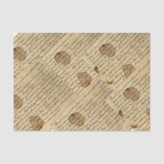 Script Handwriting Decoupage Collage Tissuepapier (Voorkant)