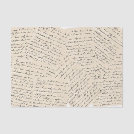 Script Handwriting Decoupage Collage Tissuepapier (Voorkant)