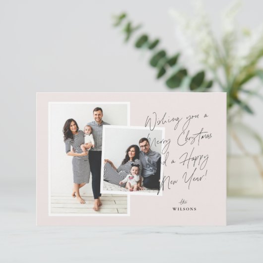 Script Handwriting Holiday-kaart Kaart (Staand voorkant)