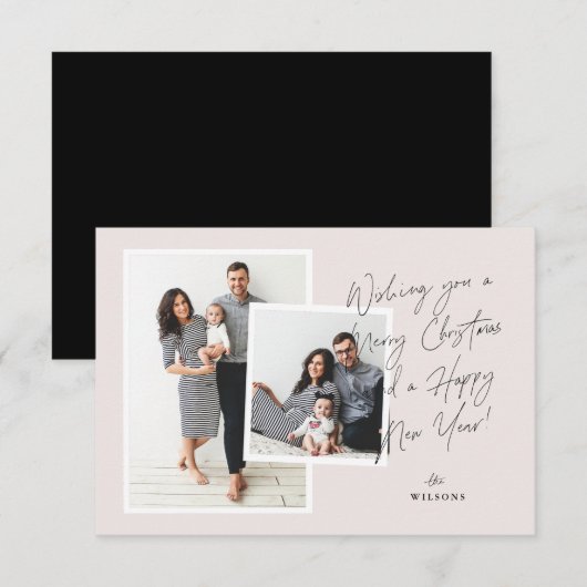 Script Handwriting Holiday-kaart Kaart (Voorkant / Achterkant)