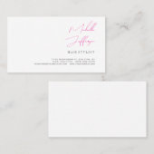 Script Handwriting Trendy Business Profile Card Visitekaartje (Voorkant / Achterkant)