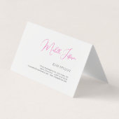 Script Handwriting Trendy Business Profile Card Visitekaartje (Voorkant)