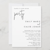Script Happily Ever After Feest Huwelijksreceptie Kaart (Voorkant)