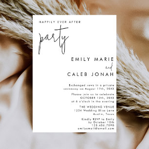 Script Happily Ever After Feest Huwelijksreceptie Kaart