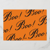  script Happy Halloween Photo Gold Folie Feestdagenkaart (Achterkant)